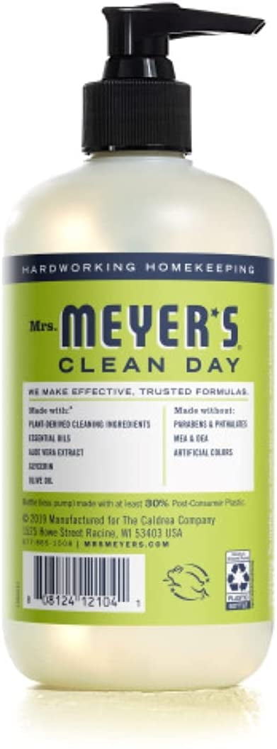 Mrs. Meyers Clean Day Liquid Hand Soap, Lemon Verbena 12.5 oz (Pack of 4)