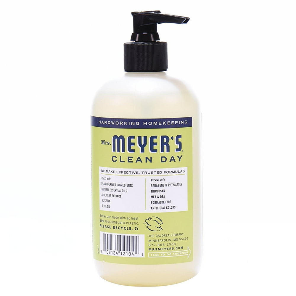 Mrs. Meyers Clean Day Liquid Hand Soap, Lemon Verbena 12.5 oz (Pack of 4)