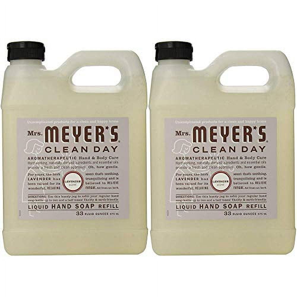 Mrs. Meyers Clean Day Hand Soap Refill, Lavender 33 oz Pack Of 2