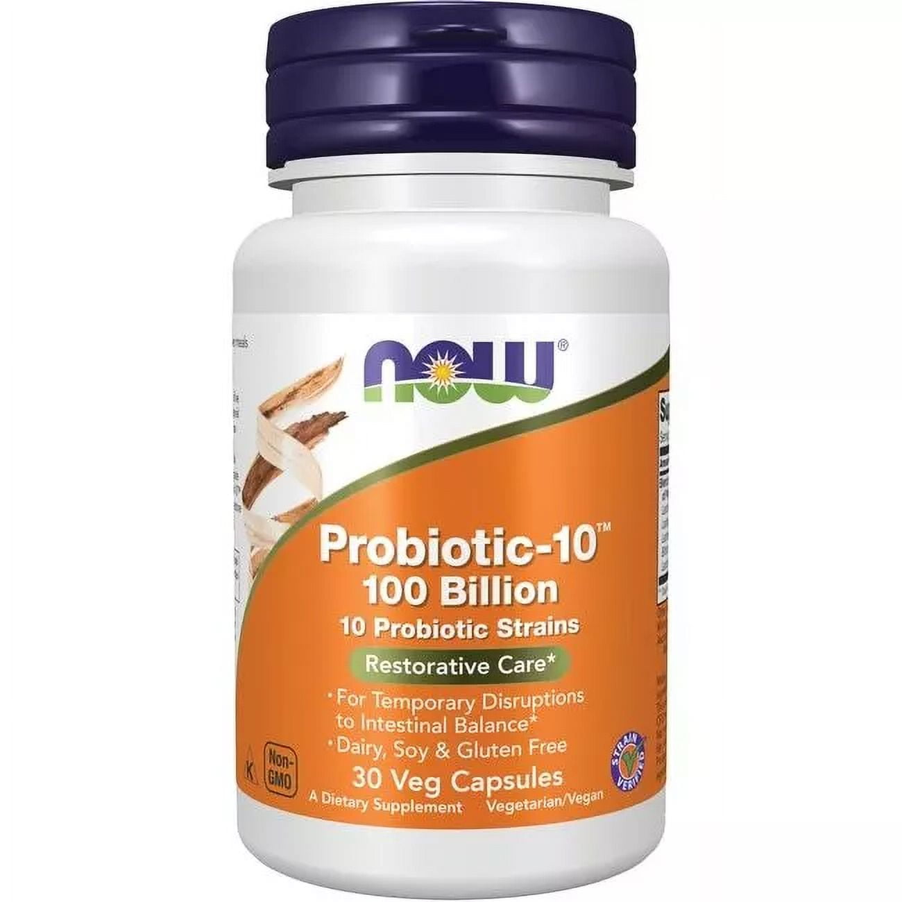 Revita NOW Foods Probiotic-10 100 Billion 100 Billion Cfu 30 Veg Caps