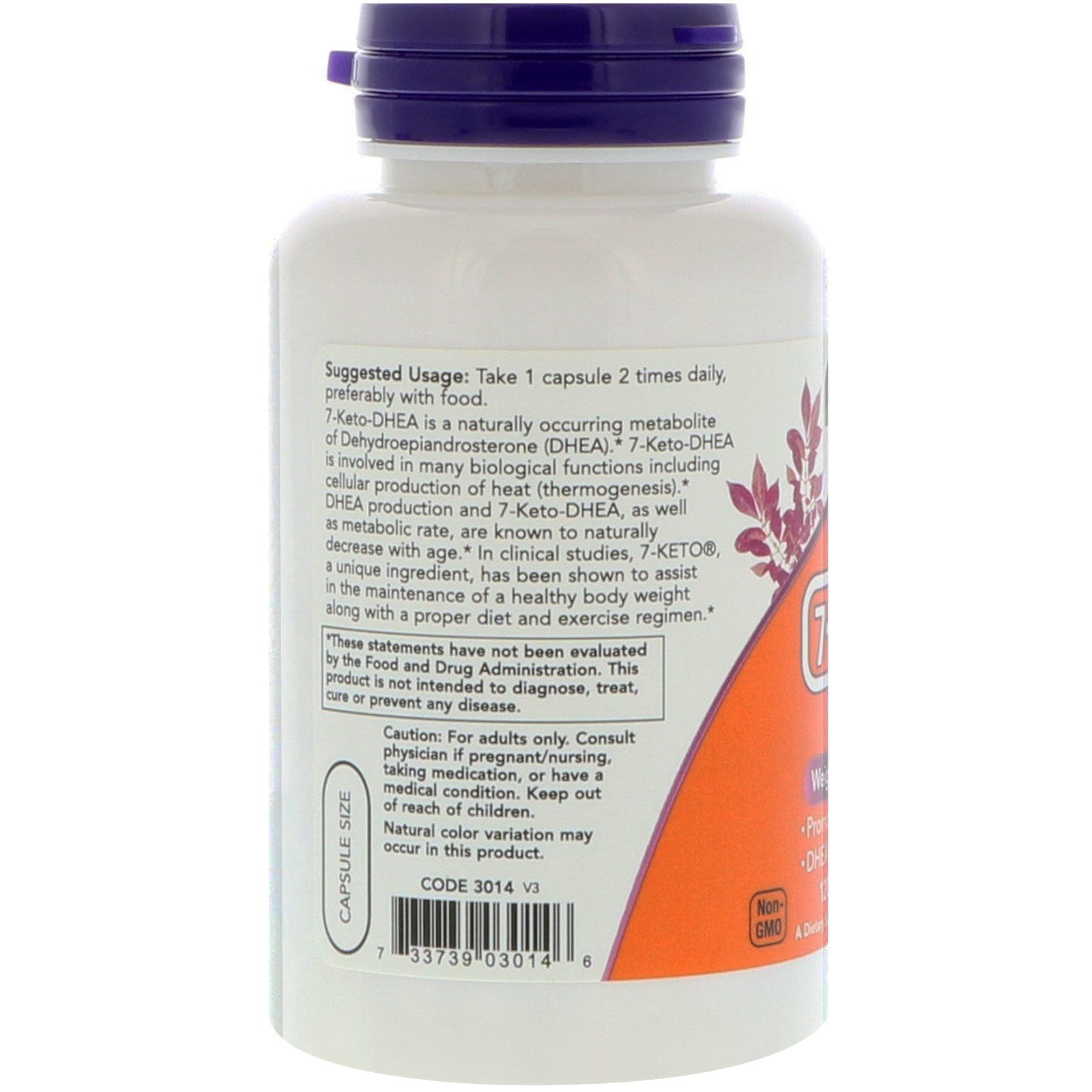Now Foods, 7-Keto, 100 mg, 120 Veggie Caps