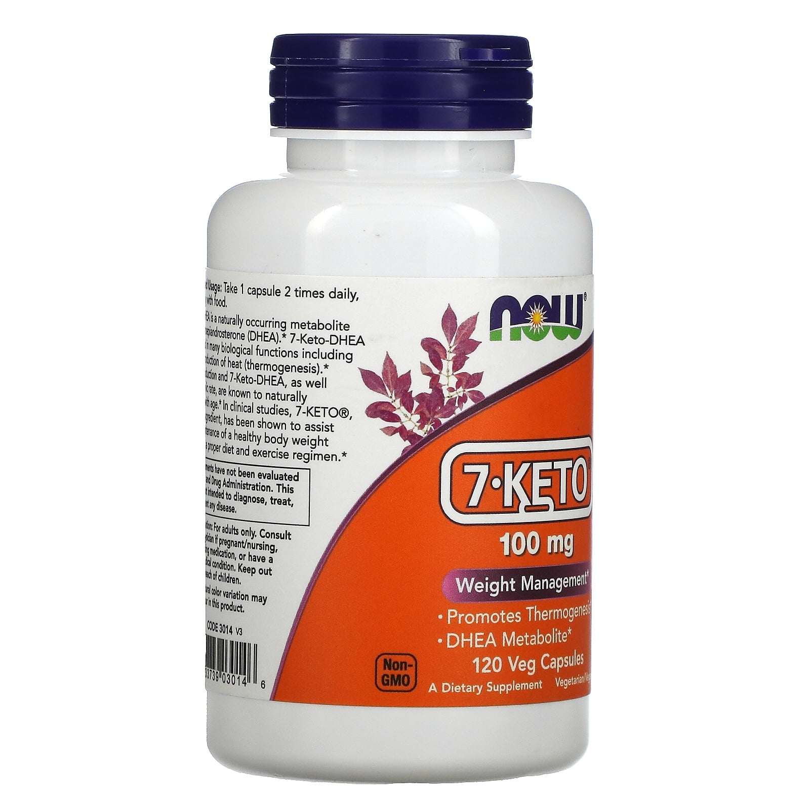 Now Foods, 7-Keto, 100 mg, 120 Veggie Caps