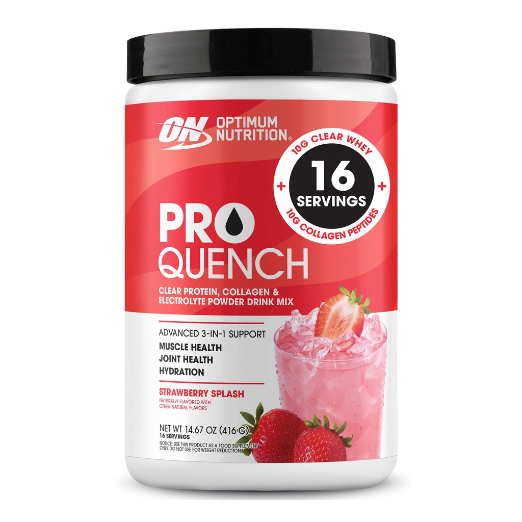 Optimum Nutrition ProQuench Clear Protein Powder, Strawberry Splash, 16 Servings