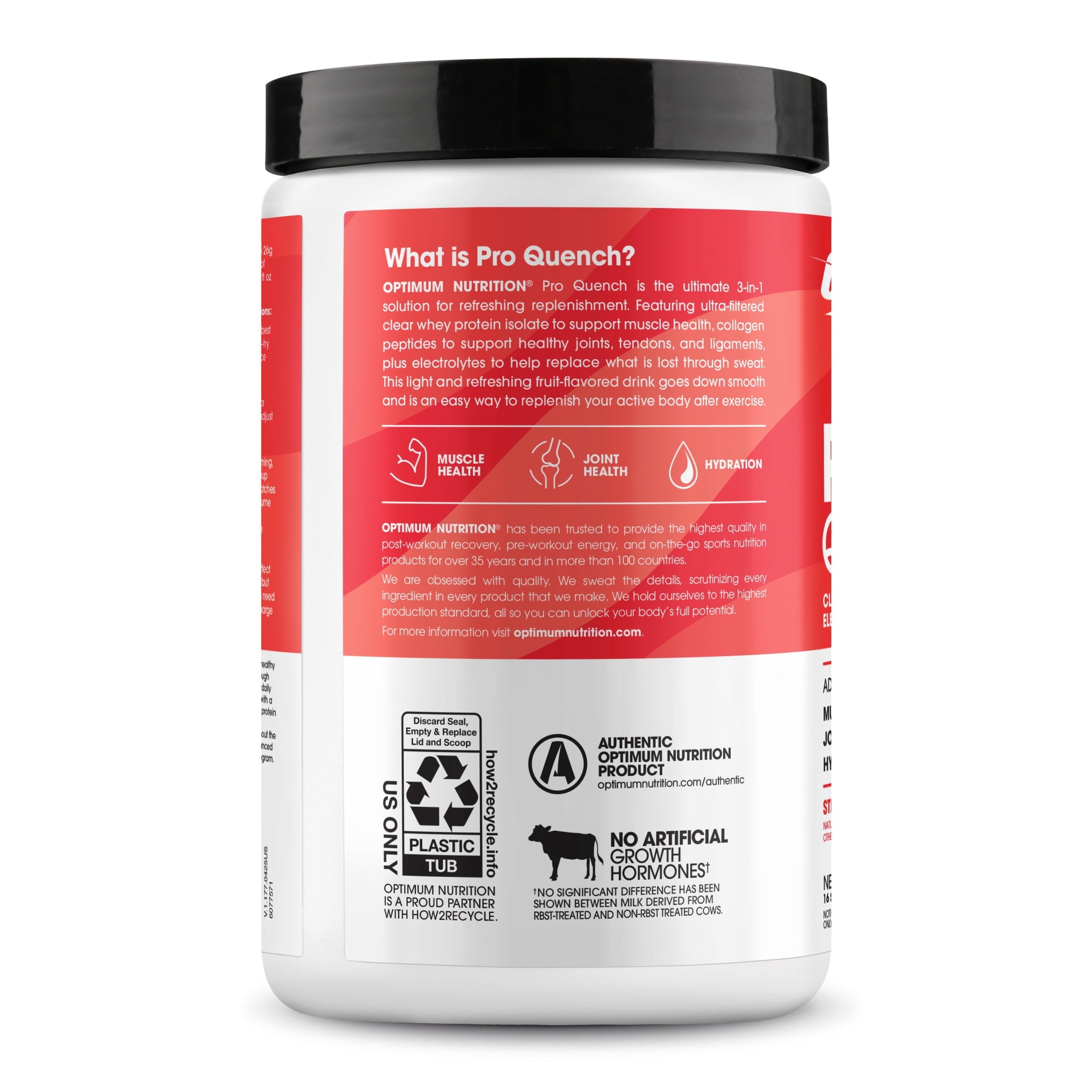 Optimum Nutrition ProQuench Clear Protein Powder, Strawberry Splash, 16 Servings