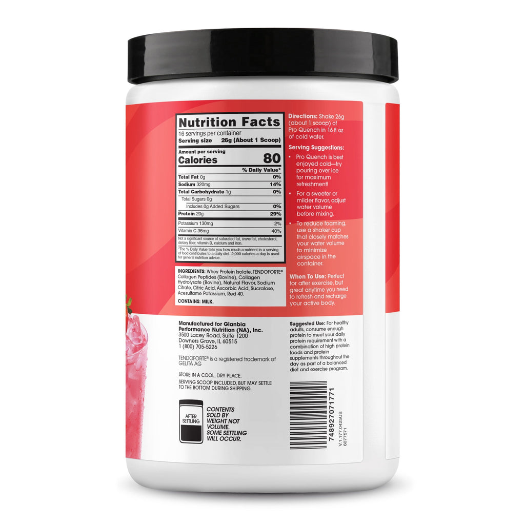 Optimum Nutrition ProQuench Clear Protein Powder, Strawberry Splash, 16 Servings