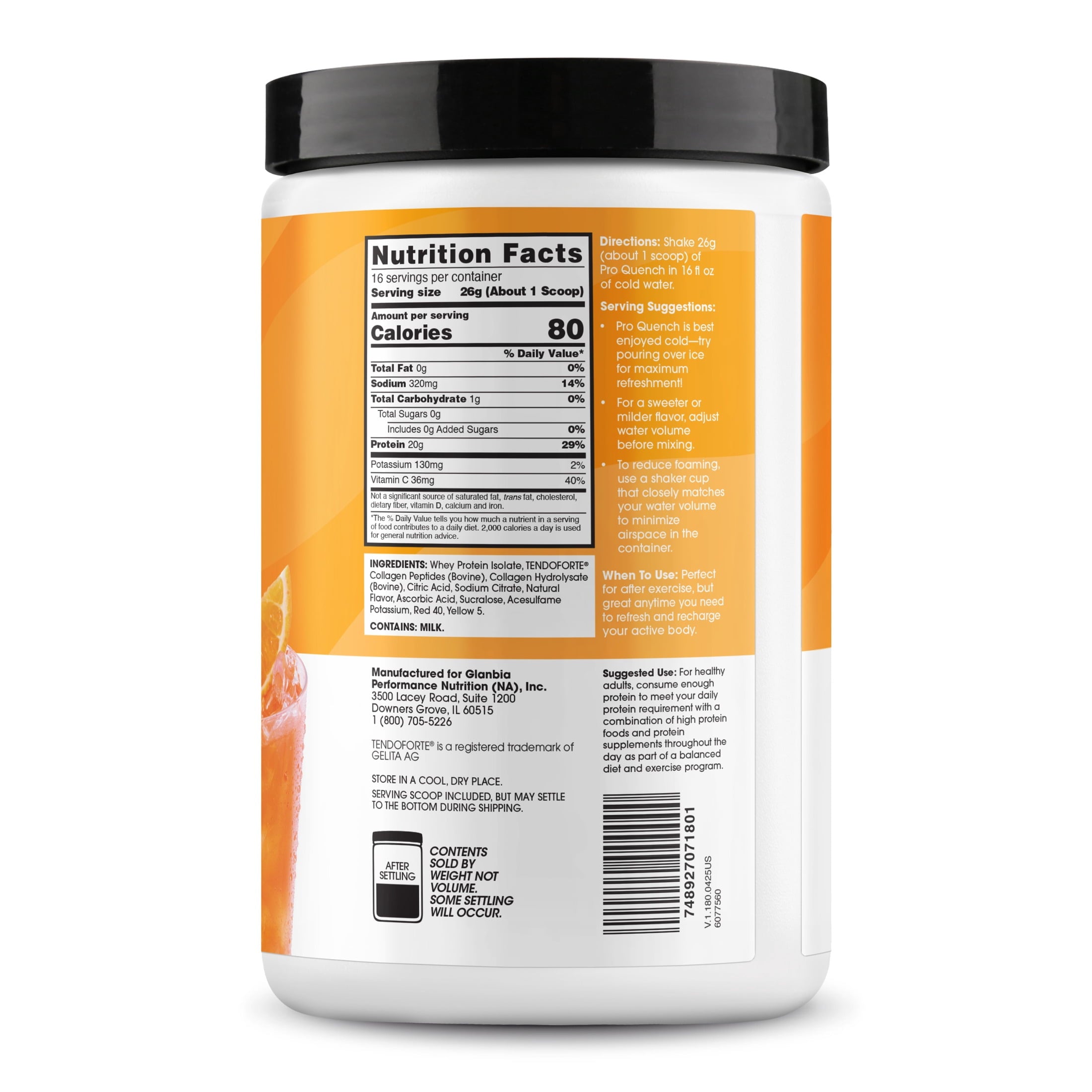 Optimum Nutrition ProQuench Clear Protein Powder, Strawberry Splash, 16 Servings