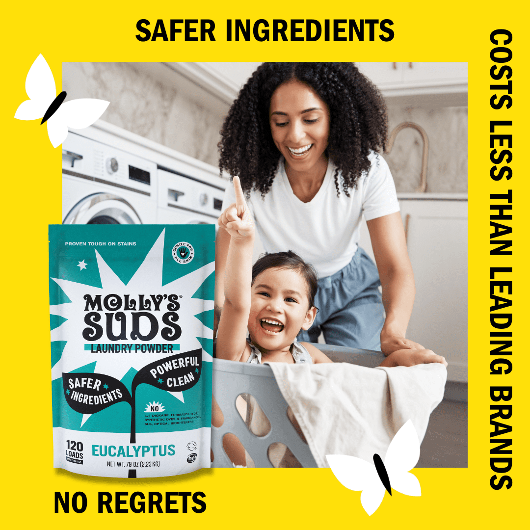 Molly's Suds Original Laundry Detergent Powder | Earth-Derived Ingredients | 120 Load (Eucalyptus)