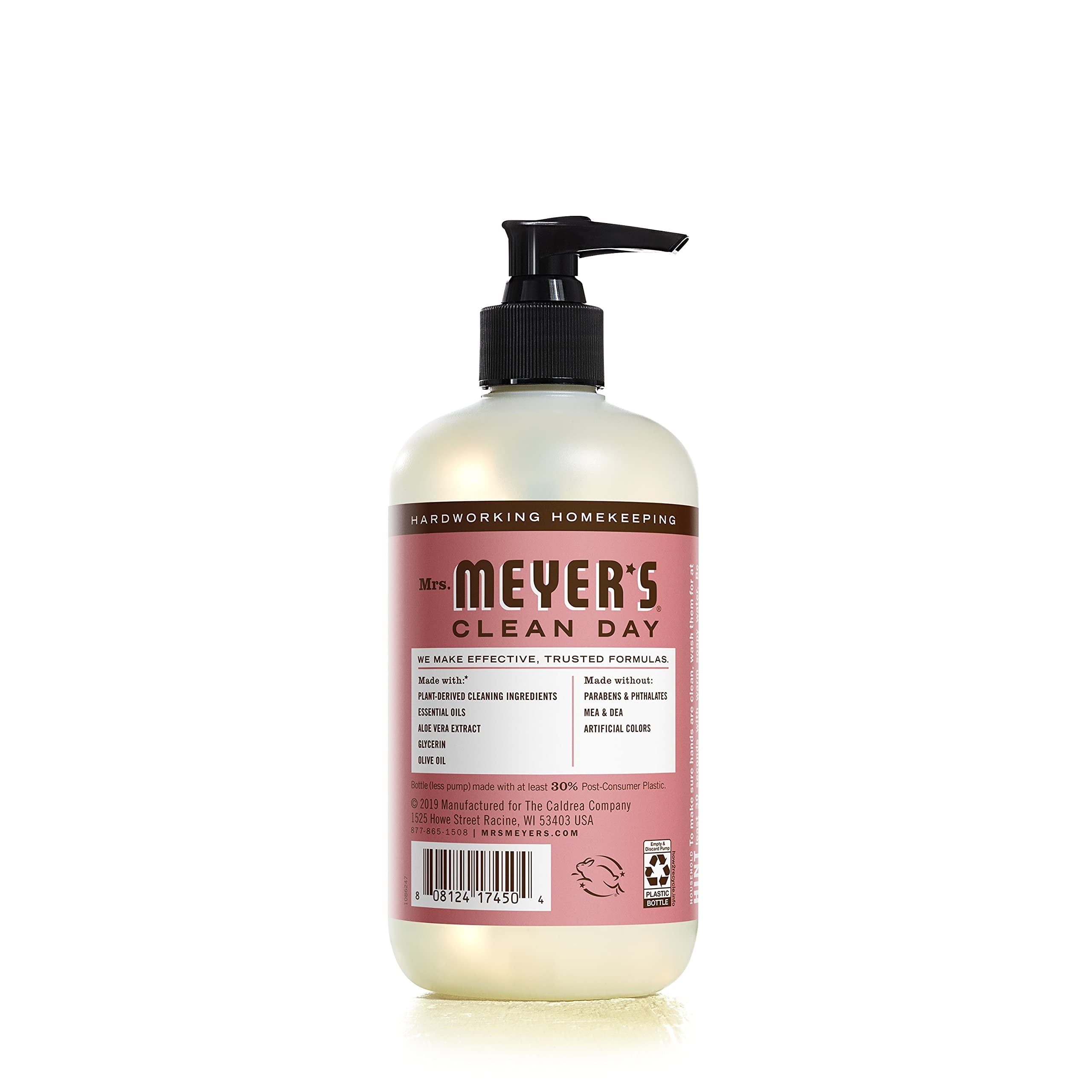 Mrs. Meyer,S Clean Day Liquid Hand Soap, Cruelty Free And Biodegradable Formula, Rosemary Scent, 12.5 Oz- Pack Of 3