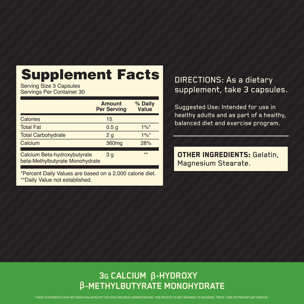 Optimum Nutrition HMB 1000Mg, 90 Ct