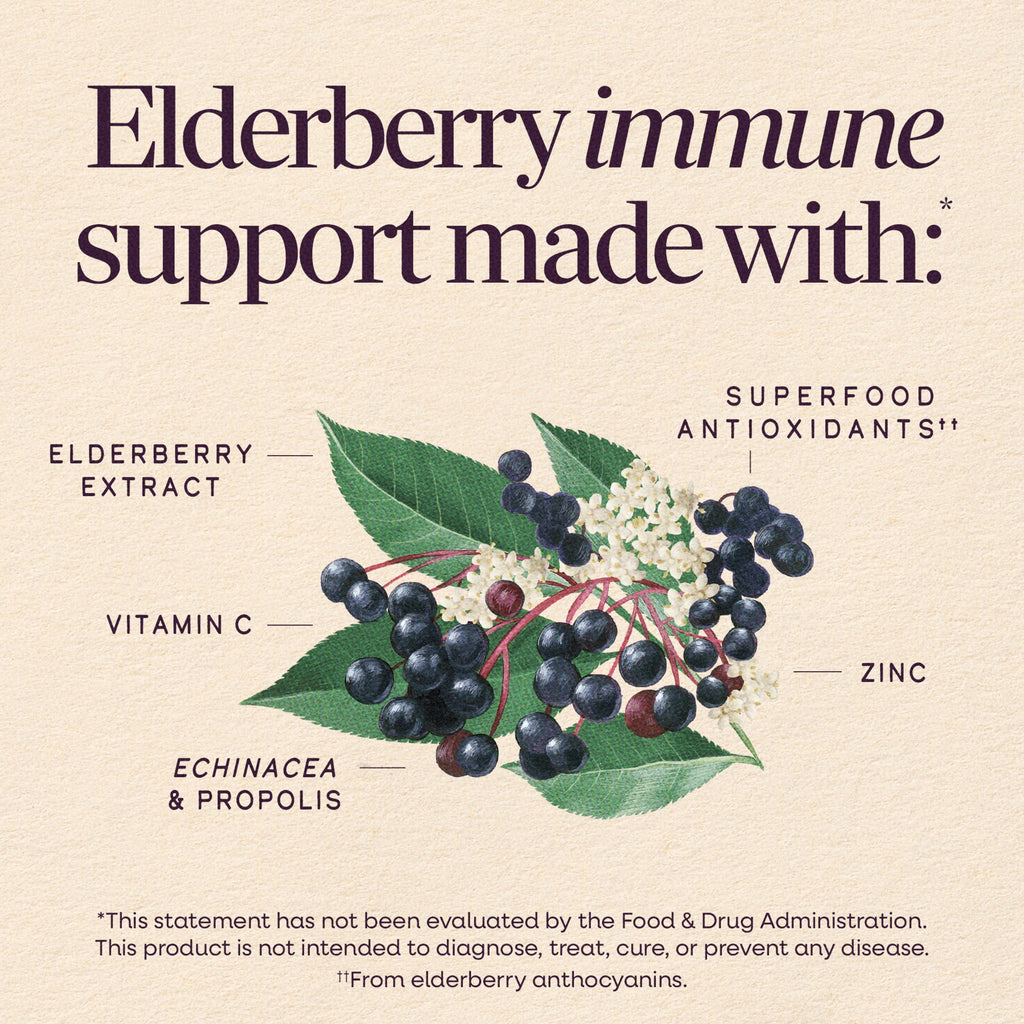 Nature's Way Sambucus Immune Elderberry Syrup, Vitamin C, Zinc, Echinacea, Unisex, 8 fl oz