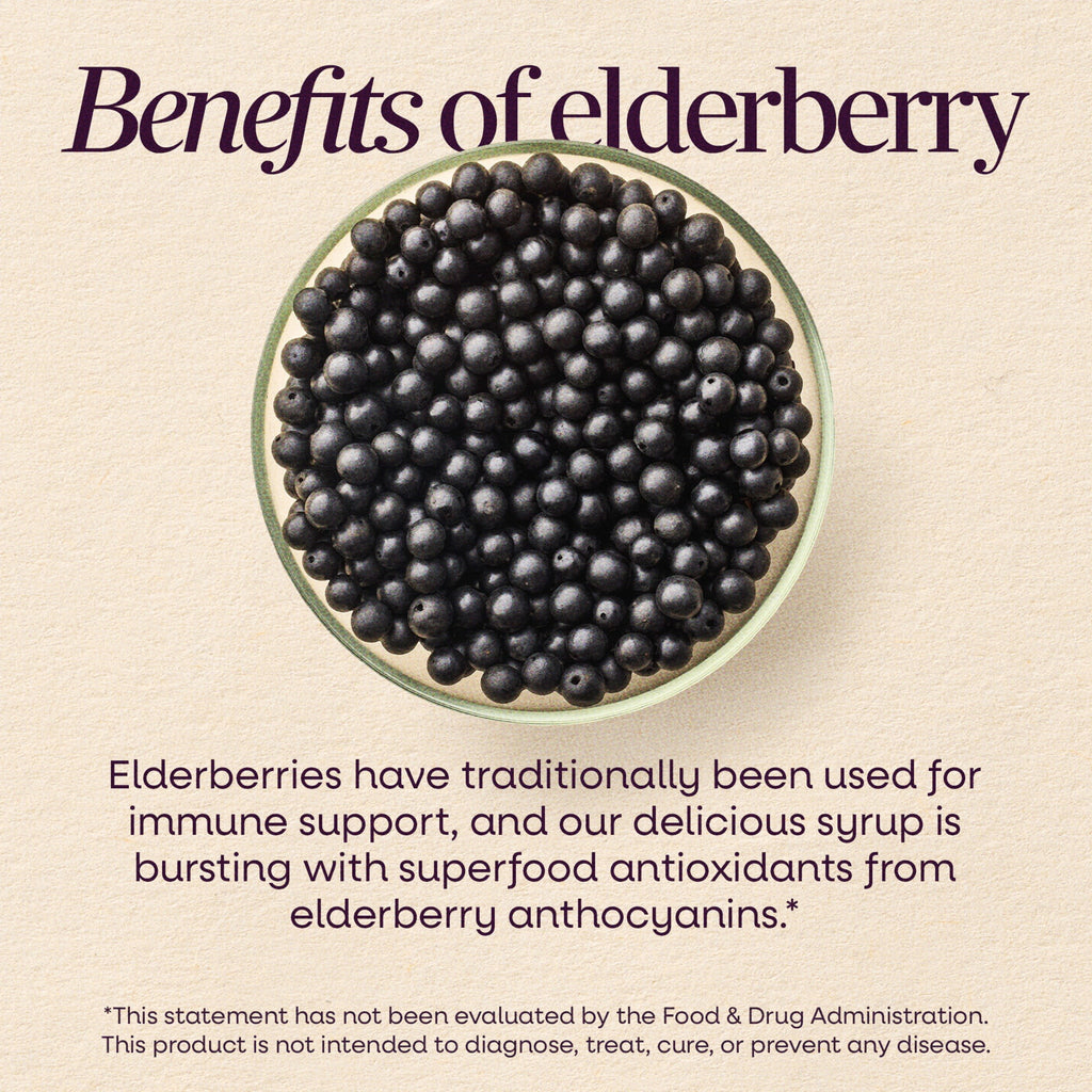 Nature's Way Sambucus Immune Elderberry Syrup, Vitamin C, Zinc, Echinacea, Unisex, 8 fl oz
