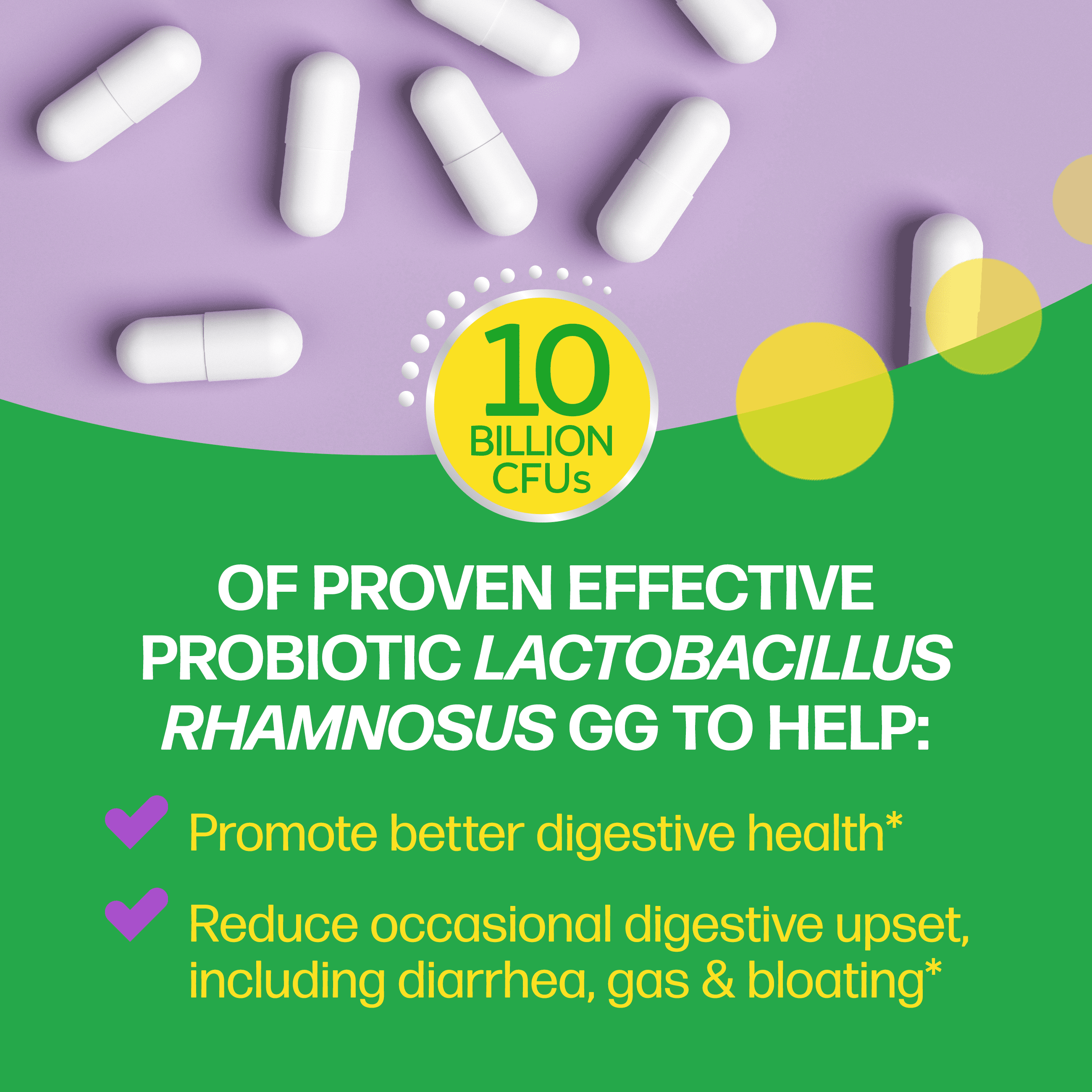 Culturelle Probiotics Digestive Support Daily Supplement, Made with Prebiotics, Promotes Gut Health for Adults, 50 Count