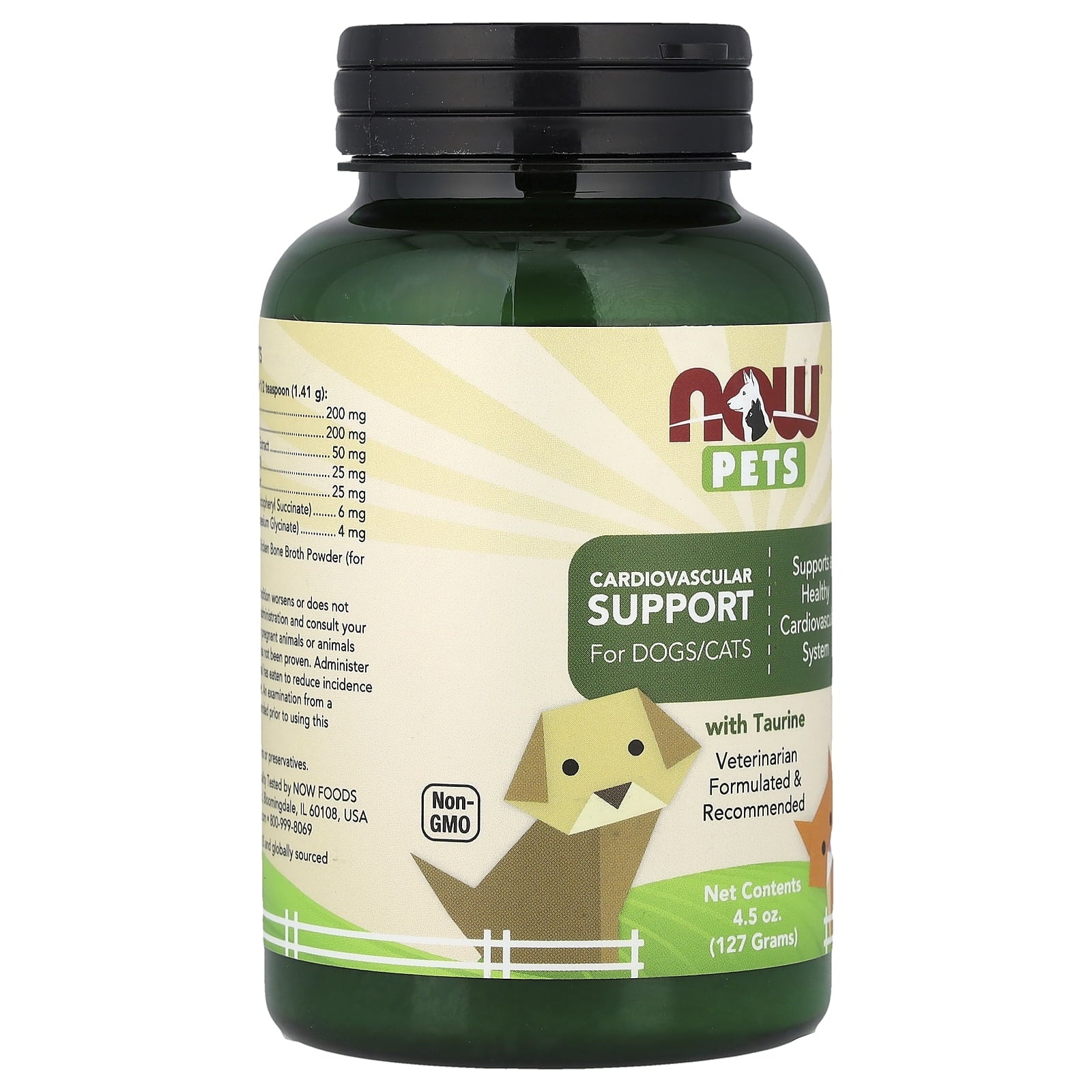 NOW Foods Pets, Cardiovascular Support for Dogs/Cats, 4.5 oz (127 g)