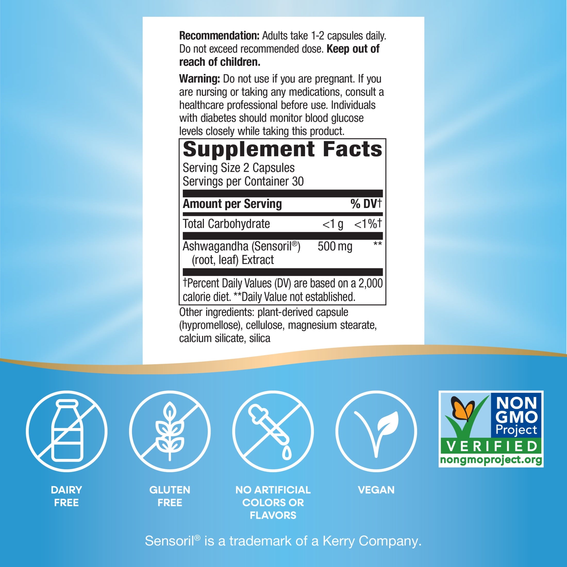 Nature's Way Ashwagandha Capsules, Premium Extract, Reduces Stress*, Adaptogenic*, Unisex, 60ct