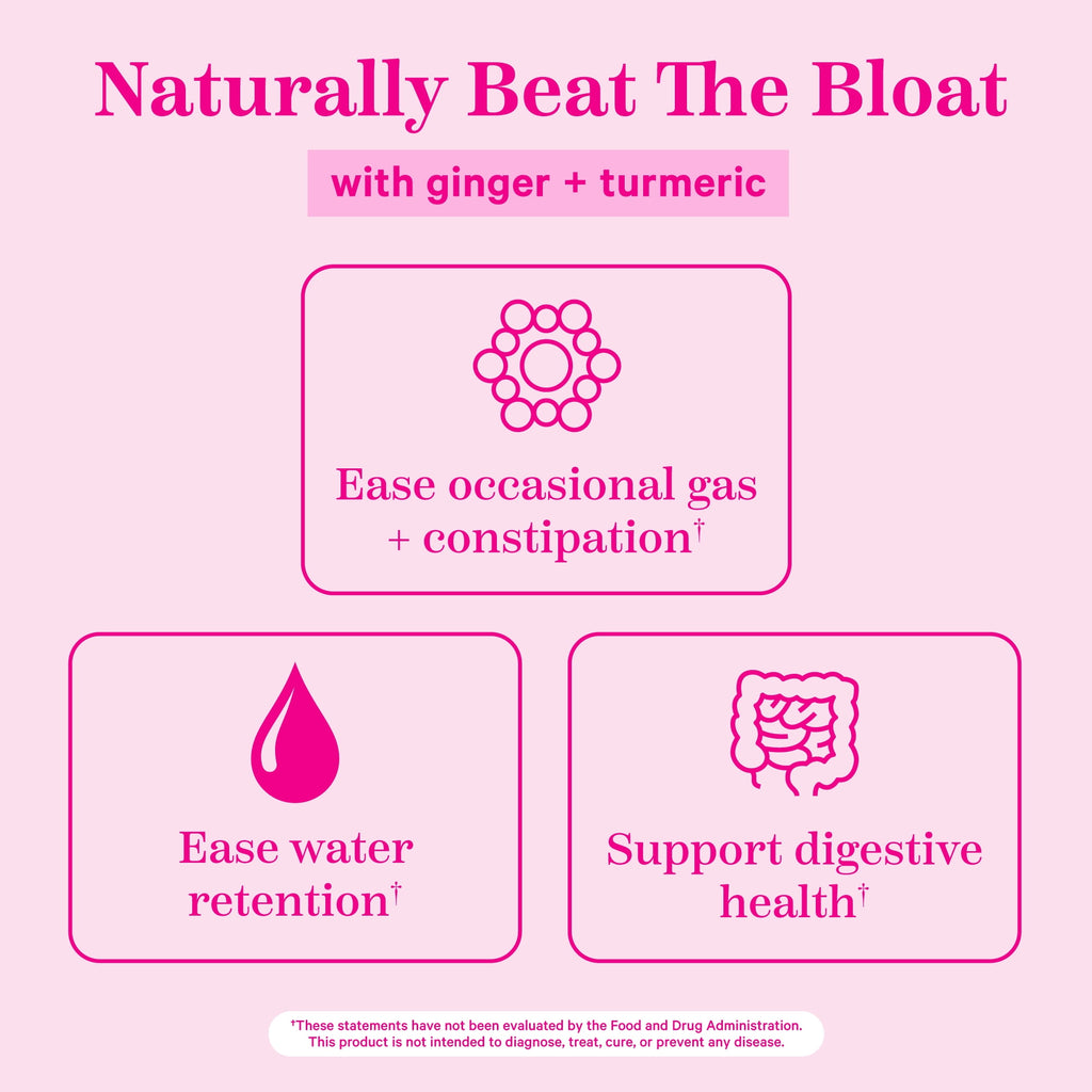 Pink Stork Total Bloat Gummies: Tropical Turmeric, 60 Gummies