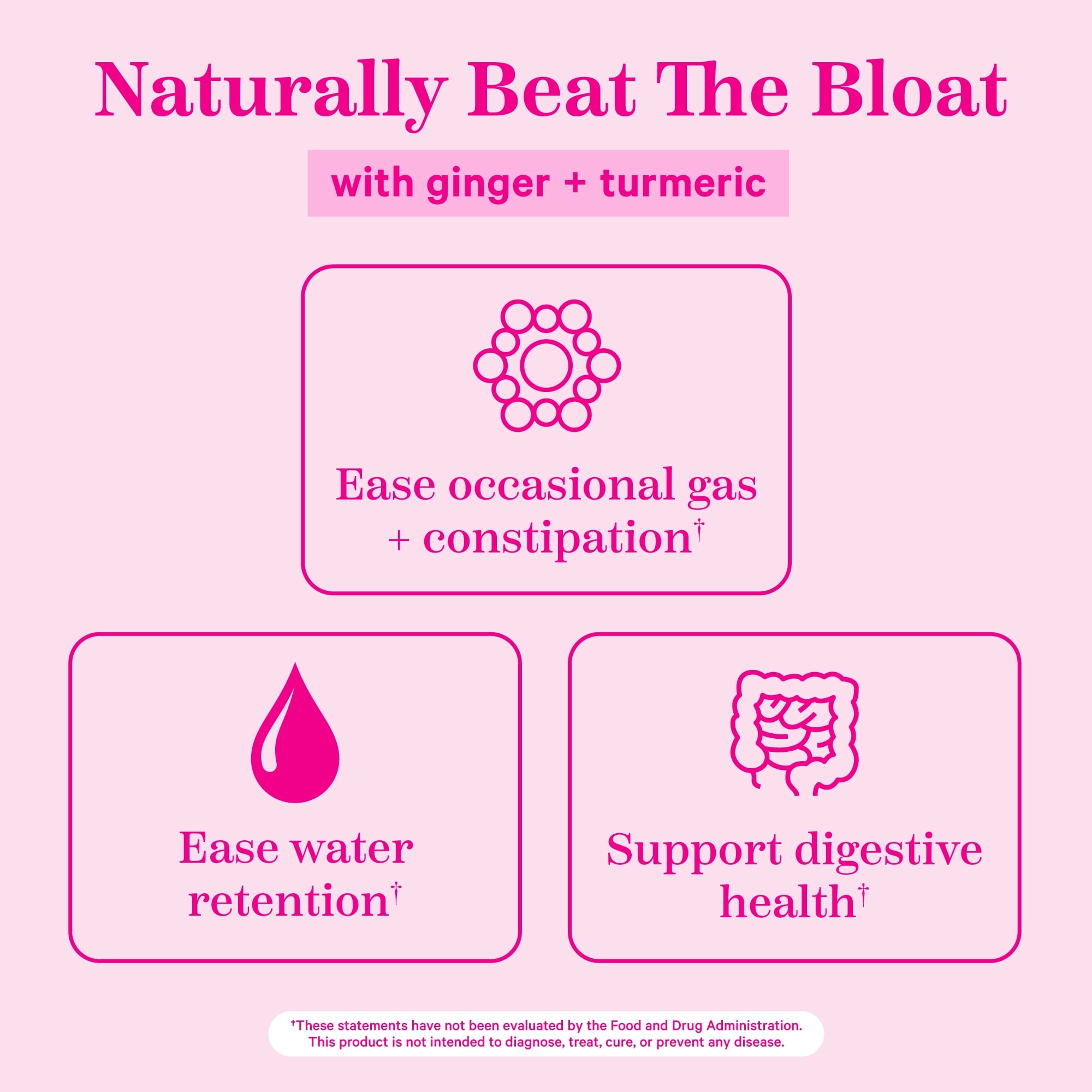 Pink Stork Total Bloat Gummies: Tropical Turmeric, 60 Gummies