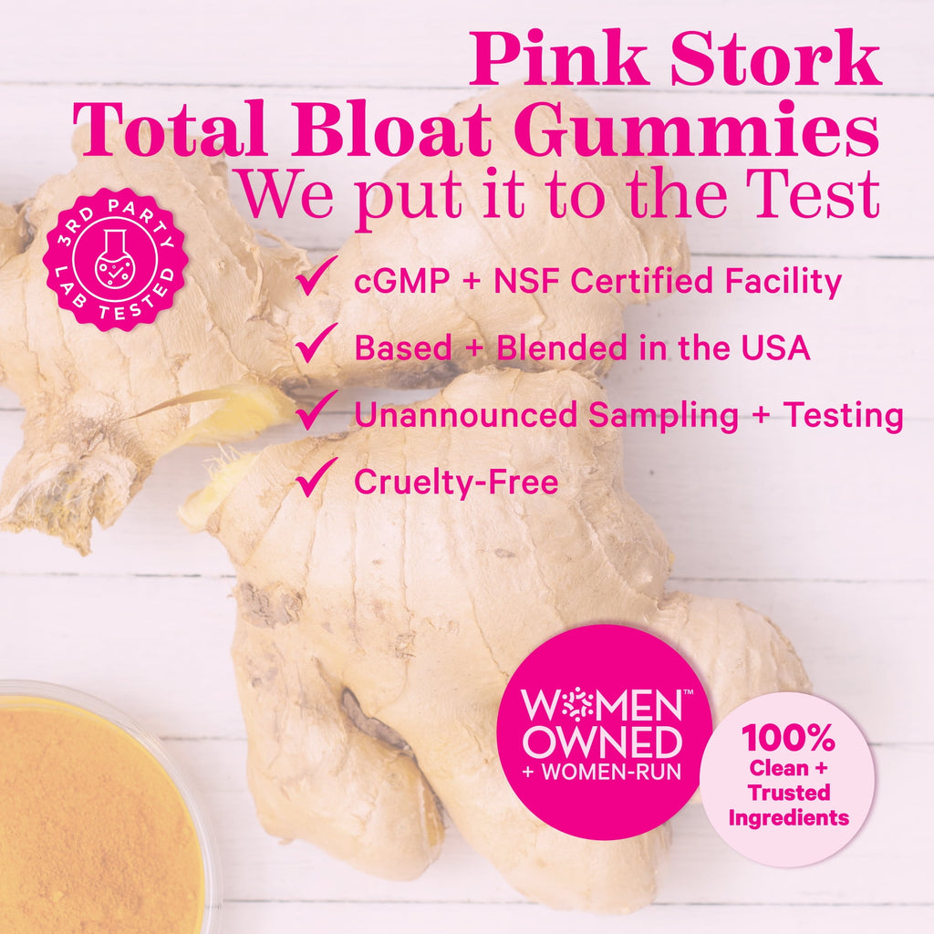 Pink Stork Total Bloat Gummies: Tropical Turmeric, 60 Gummies