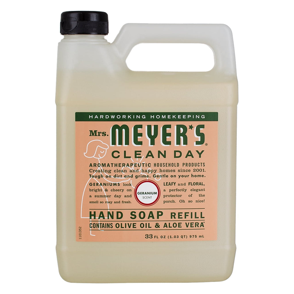 Mrs. Meyer's Clean Day Hand Soap Liquid, Geranium, 33 fl oz (2 pack) (Bundle)