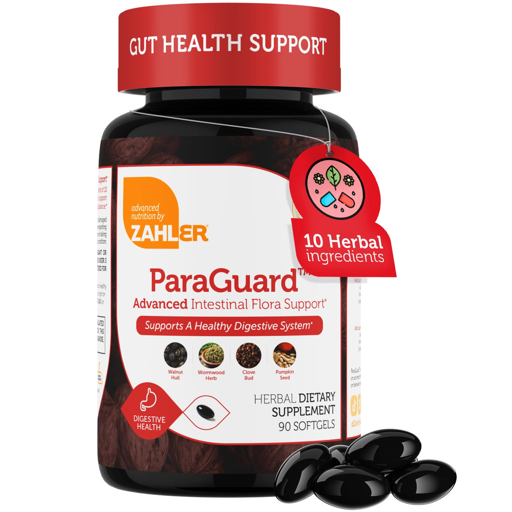 Zahler ParaGuard Cleanse Softgels, 90 Count, Gut Health Supplement &amp; Detox Supplement with Wormwood, Garlic, Pumpkin Seed, Clove