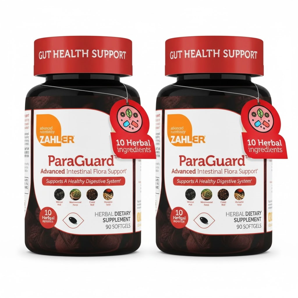 Zahler ParaGuard Cleanse Softgels, 90 Count, Gut Health Supplement &amp; Detox Supplement with Wormwood, Garlic, Pumpkin Seed, Clove
