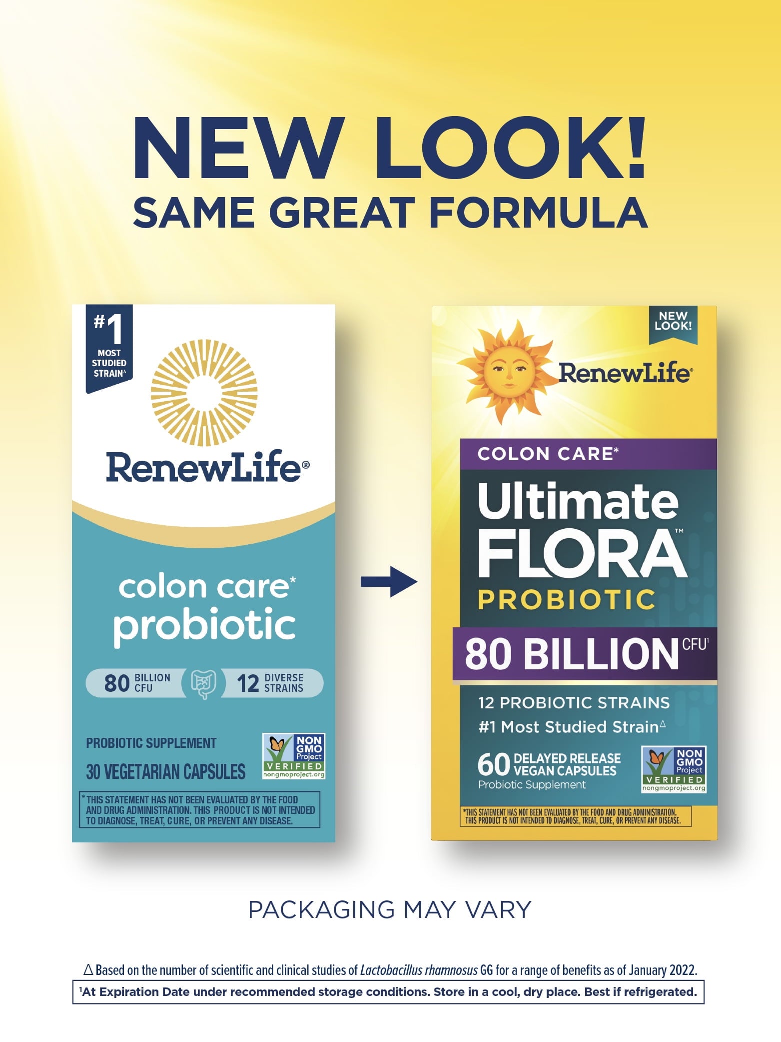 Colon Care Ultimate Flora Probiotic | 80 Billion CFU | 60 Vegan Capsules | by Renew Life