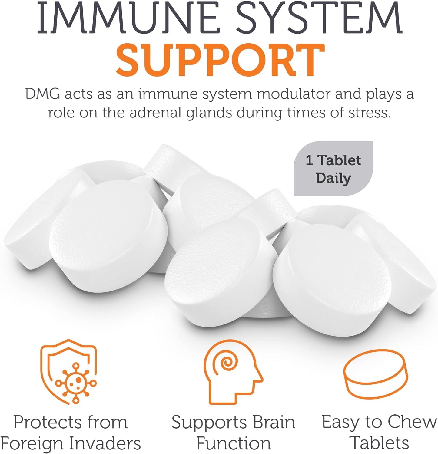 Zahler DMG 500mg - DMG Dimethylglycine Supplement for Endurance &amp; Immune System Support - DMG Supplements with Amino Acid Glycine - Nootropic Brain Supplement - Kosher 1 a Day Tablets 90 Count