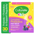 Culturelle Probiotics Kids Complete Probiotics Fast Melts Daily Supplement, Immunity &amp; Digestion Support for Children, Mixed Berry Flavor, 30 Packets