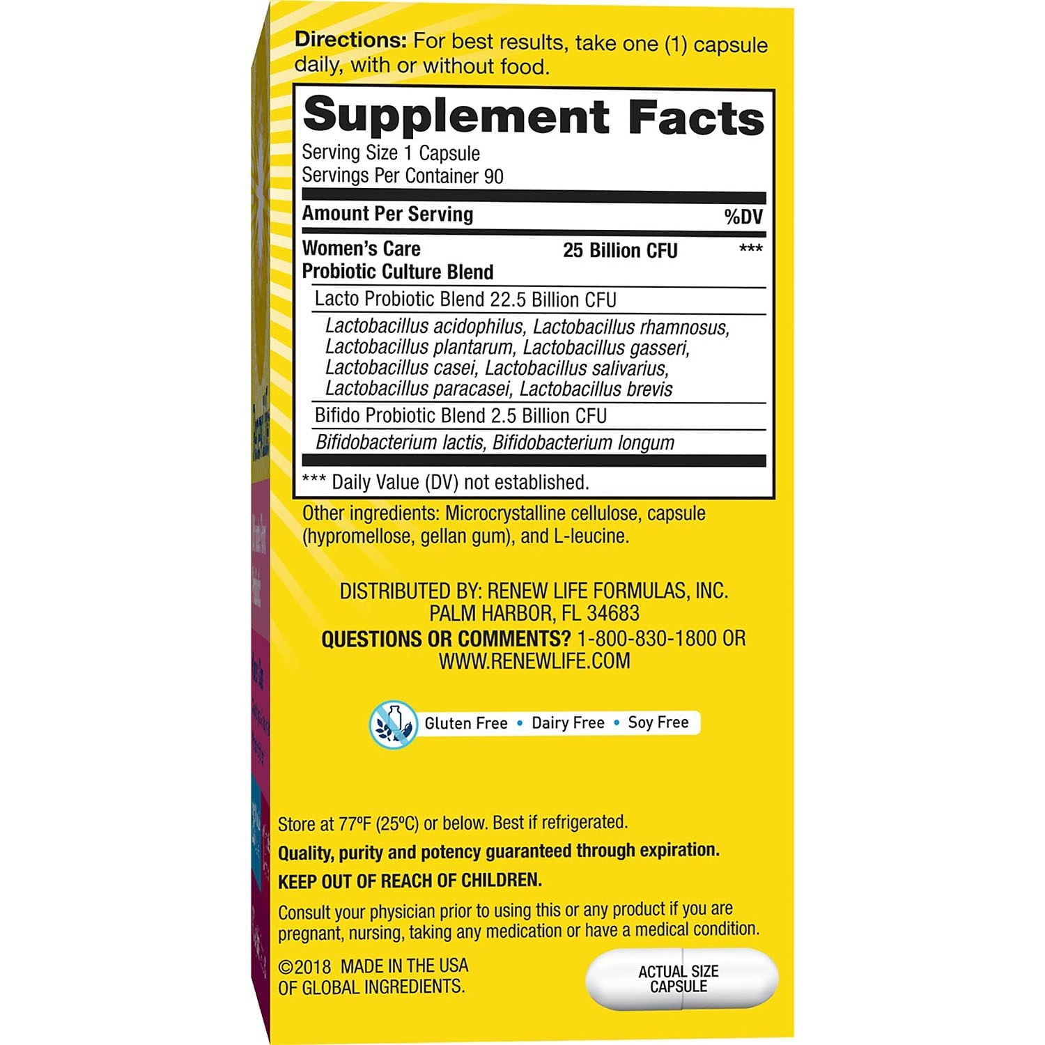 Renew Life Ultimate Flora Probiotic Women's Daily Care 25 billion (90 ct.)