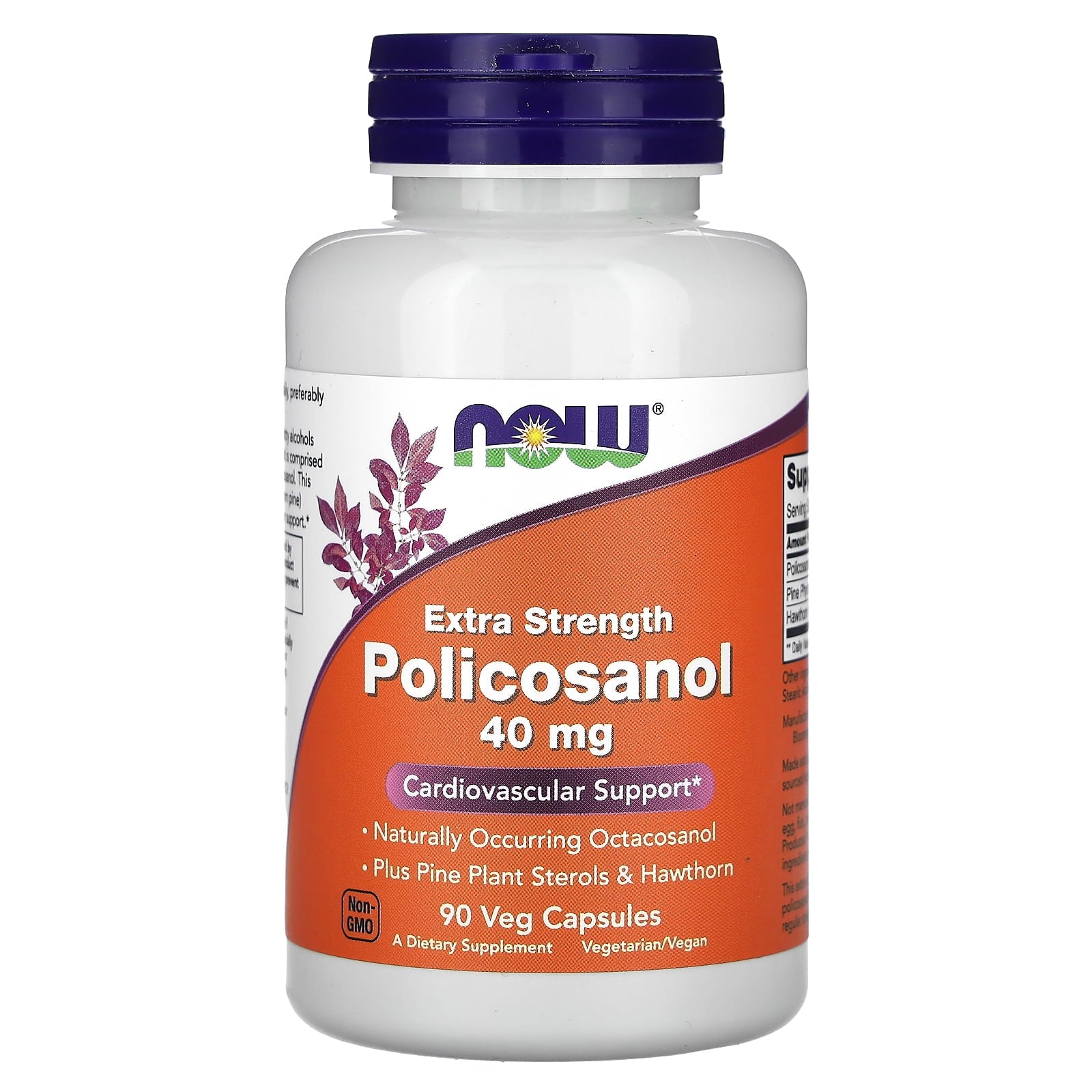 NOW Foods - Policosanol Extra Strength Cholesterol Support - 90 Vegetable Capsule(s)