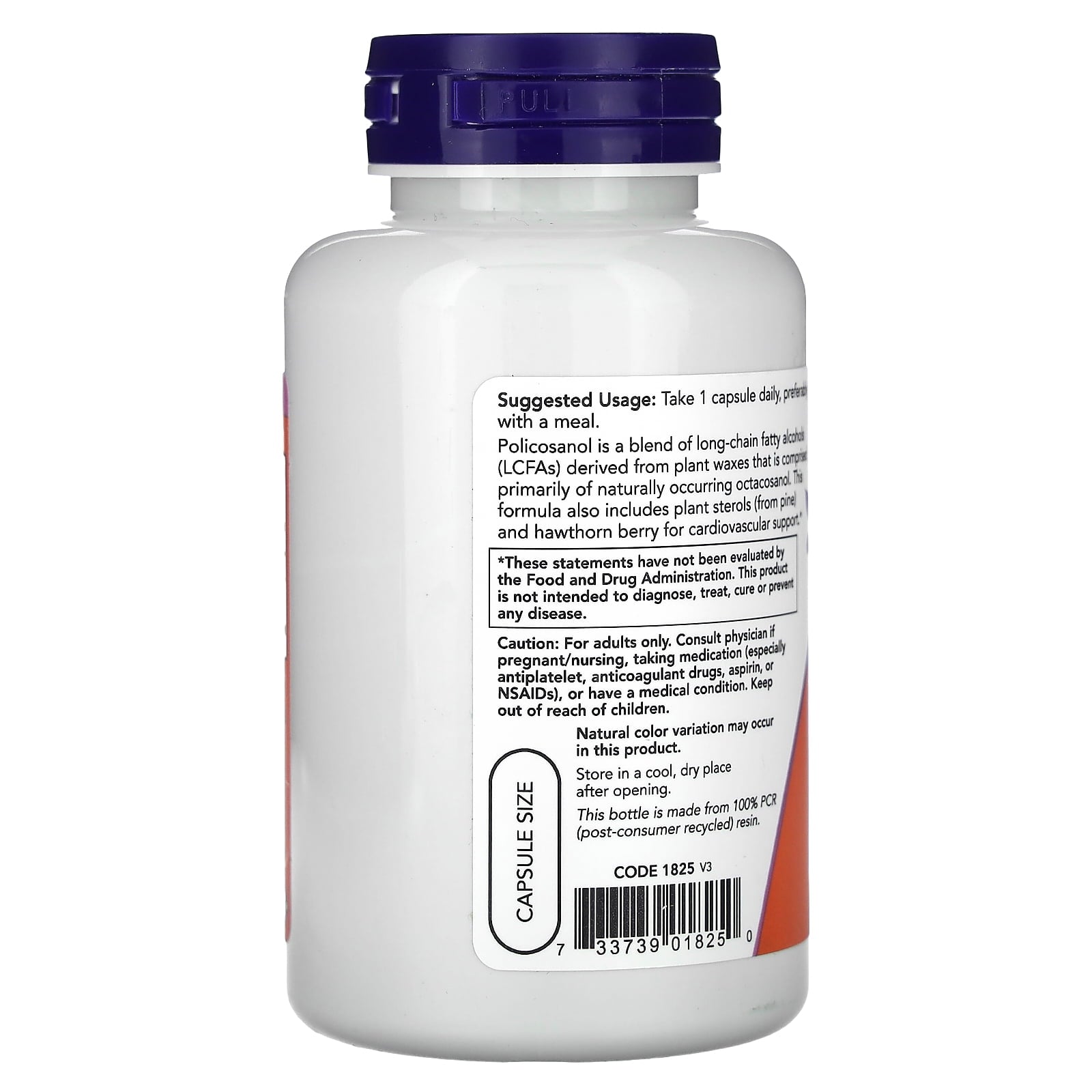 NOW Foods - Policosanol Extra Strength Cholesterol Support - 90 Vegetable Capsule(s)