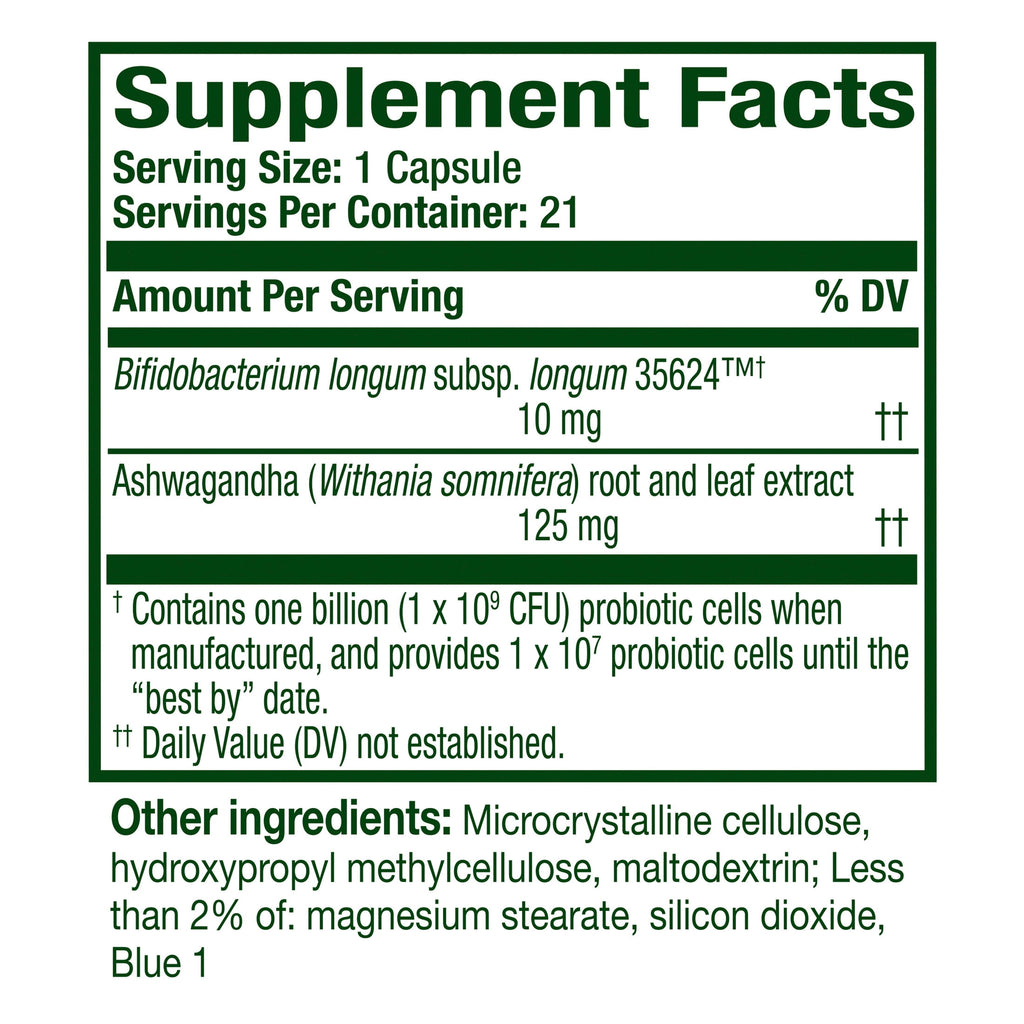 Align Probiotic, Gut Health + Stress Support with Ashwagandha, 21 Capsules