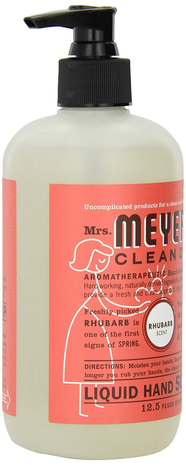 Mrs. Meyer's Clean Day Liquid Hand Soap, Rhubarb, 12.5 Fl Oz (Pack of 2)