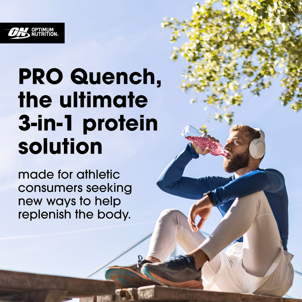 Optimum Nutrition Pro Quench Whey + Collagen Protein Powder, Strawberry Splash, 20 Servings