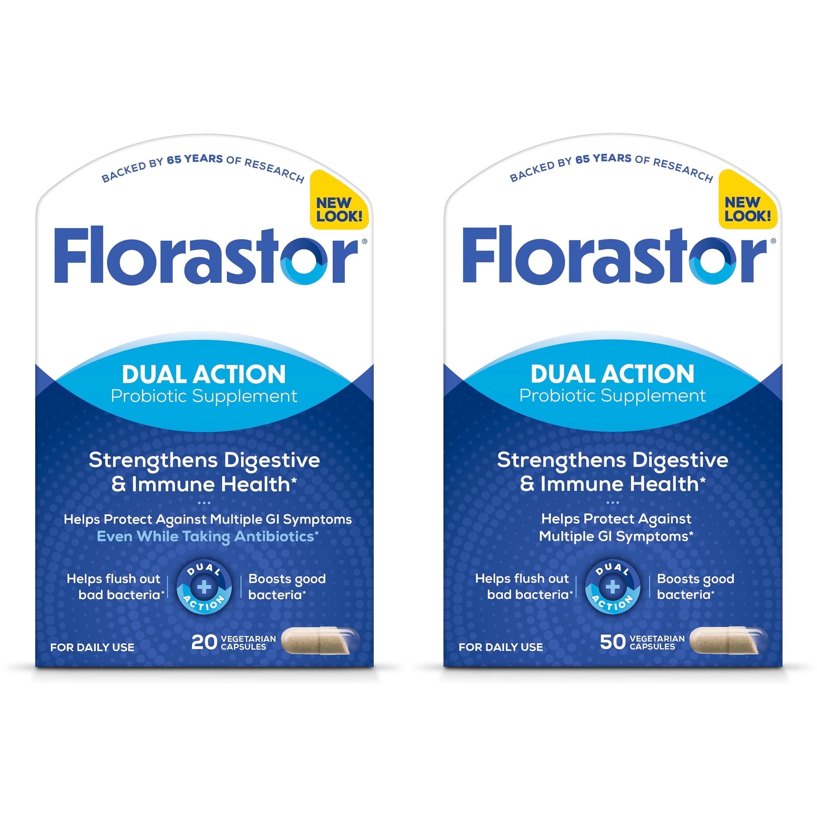 Florastor Unisex Daily Probiotic Supplement Capsules for Digestive Health