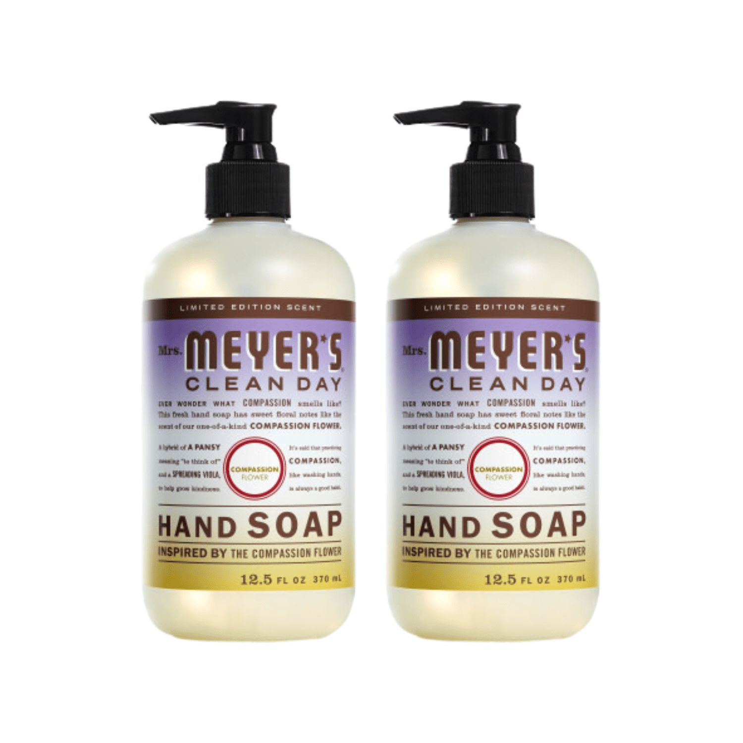 Mrs. Meyer’s Clean Day Liquid Hand Soap, Compassion Flower, 12.5 OZ (Pack of 6)