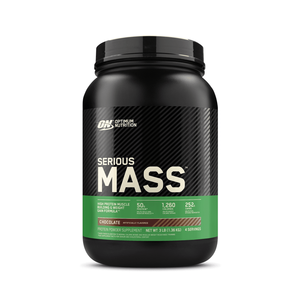 Optimum Nutrition Serious Mass, Chocolate, Weight Gainer Protein Powder, Mass Gainer, 3 lb