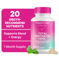 Pink Stork Postnatal Multivitamin for Breastfeeding Moms, 60ct - Vegan DHA, Iron, Folate, and Vitamin B12