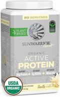 Sunwarrior Sport Organic Active Protein Vanilla Vegan Protein Powder 20 Servings