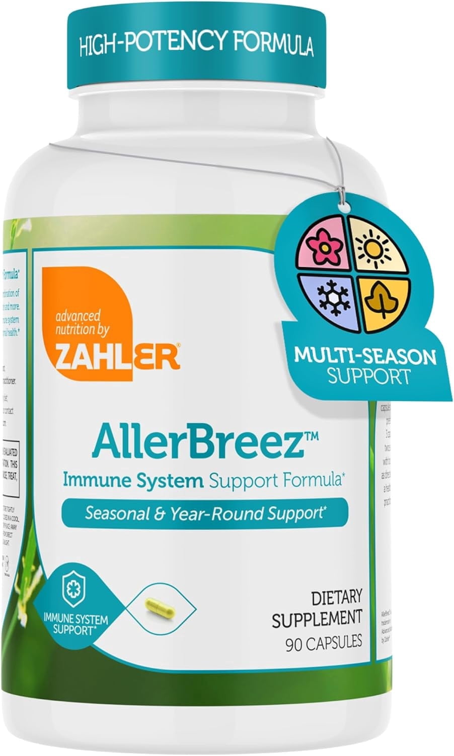 Zahler AllergBreeze Immune Support Capsules, Immunity Vitamins &amp; Immune Booster, Advanced Seasonal &amp; Year-Round Immune Formula, 180 Count